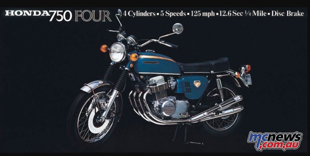 La brochure Honda CB750 Four d'autrefois