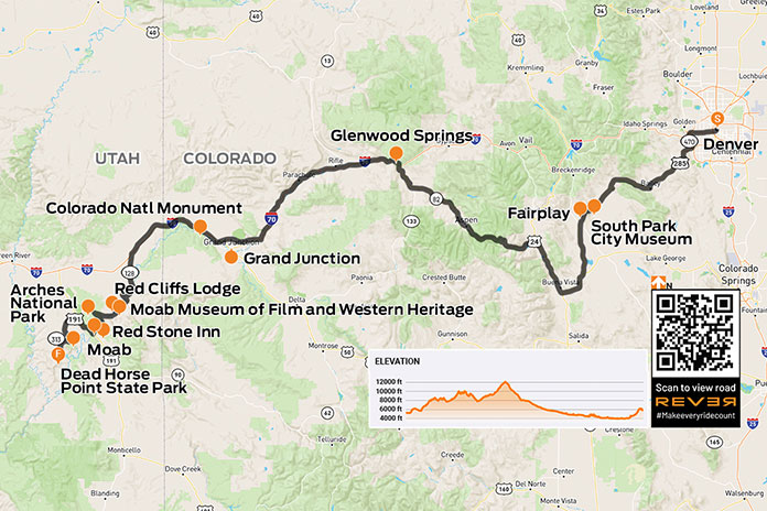 Promenade en moto de Denver à Moab