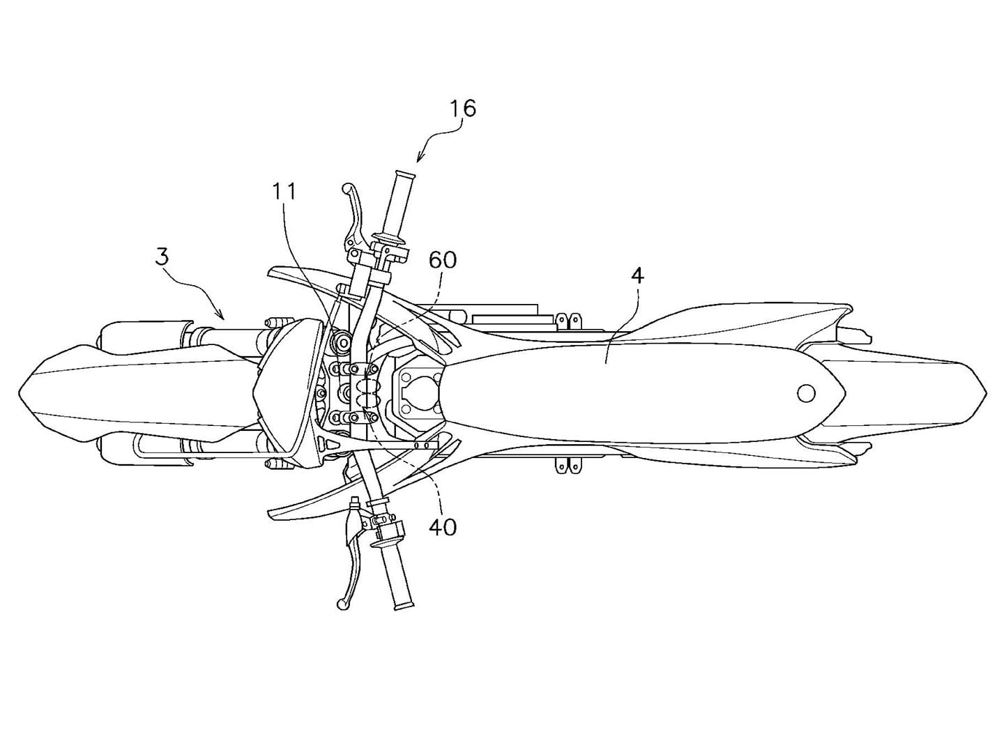 Vue de dessus du prochain MXer électrique de Yamaha.