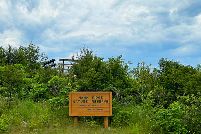 Balade préférée à Duluth, Minnesota, balade en moto, réserve naturelle de Hawk Ridge