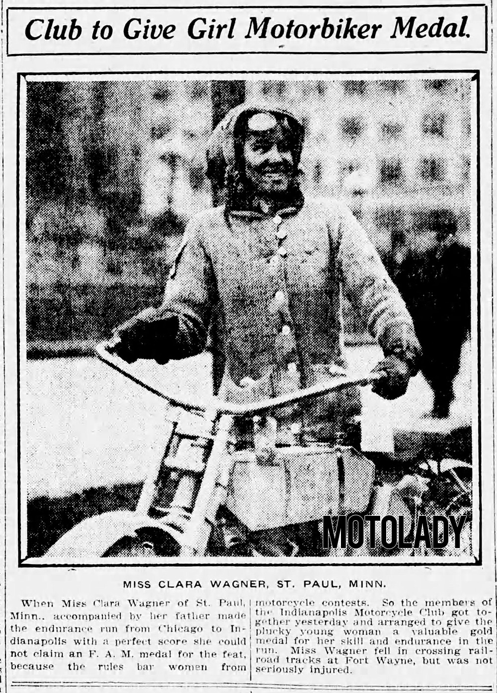 , Moto, La première femme à courir des motos ? – Moto Dame