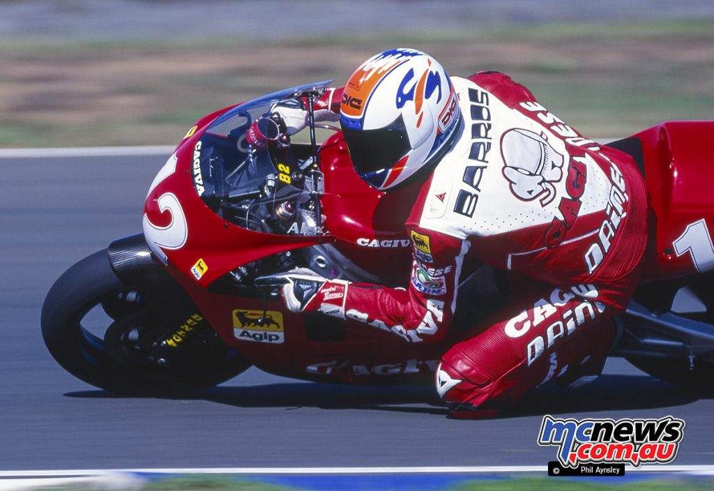 Alex Barros à l'AGP en 1991 Cagiva C591