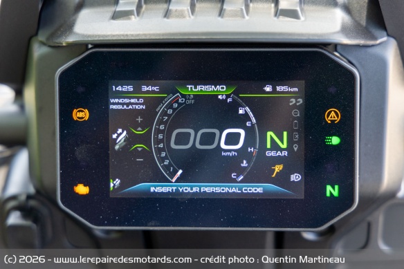 L'instrumentation de la Moto Guzzi Stelvio